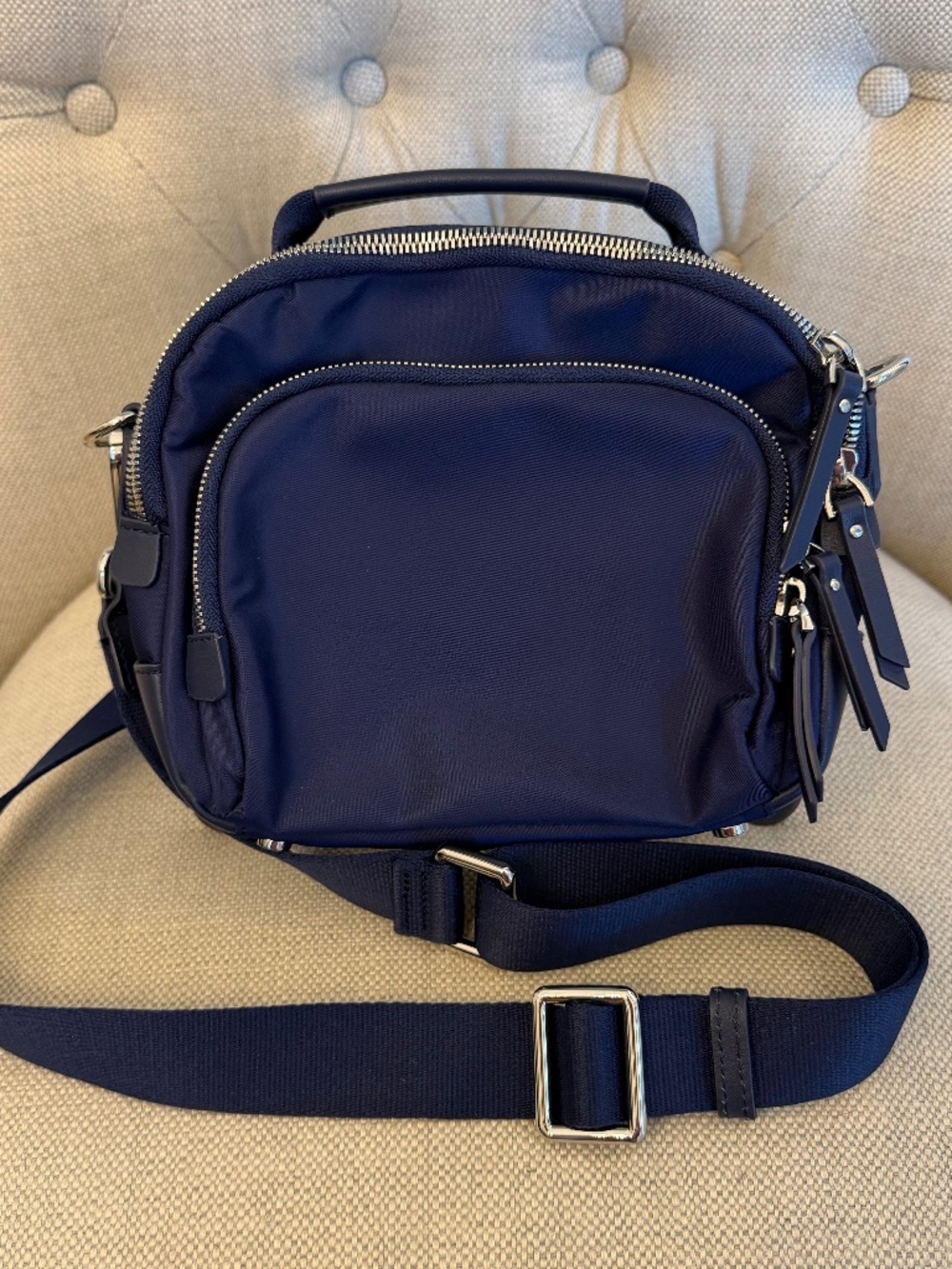 QUINCE Navy Blue Nylon Crossbody